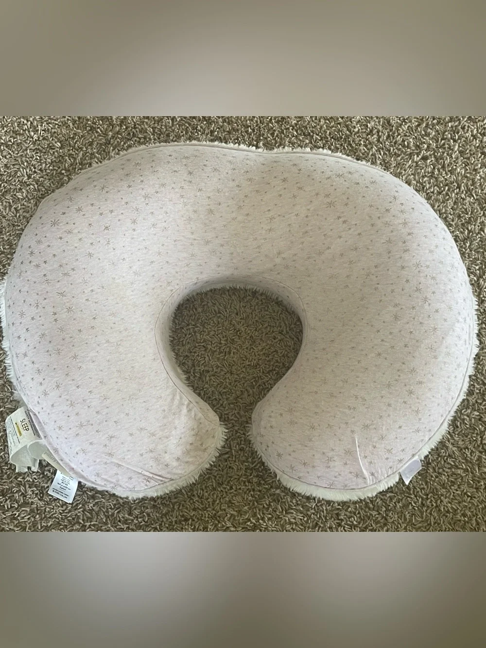 Boppy Pillow with Pottery Barn Kids Pink Cover